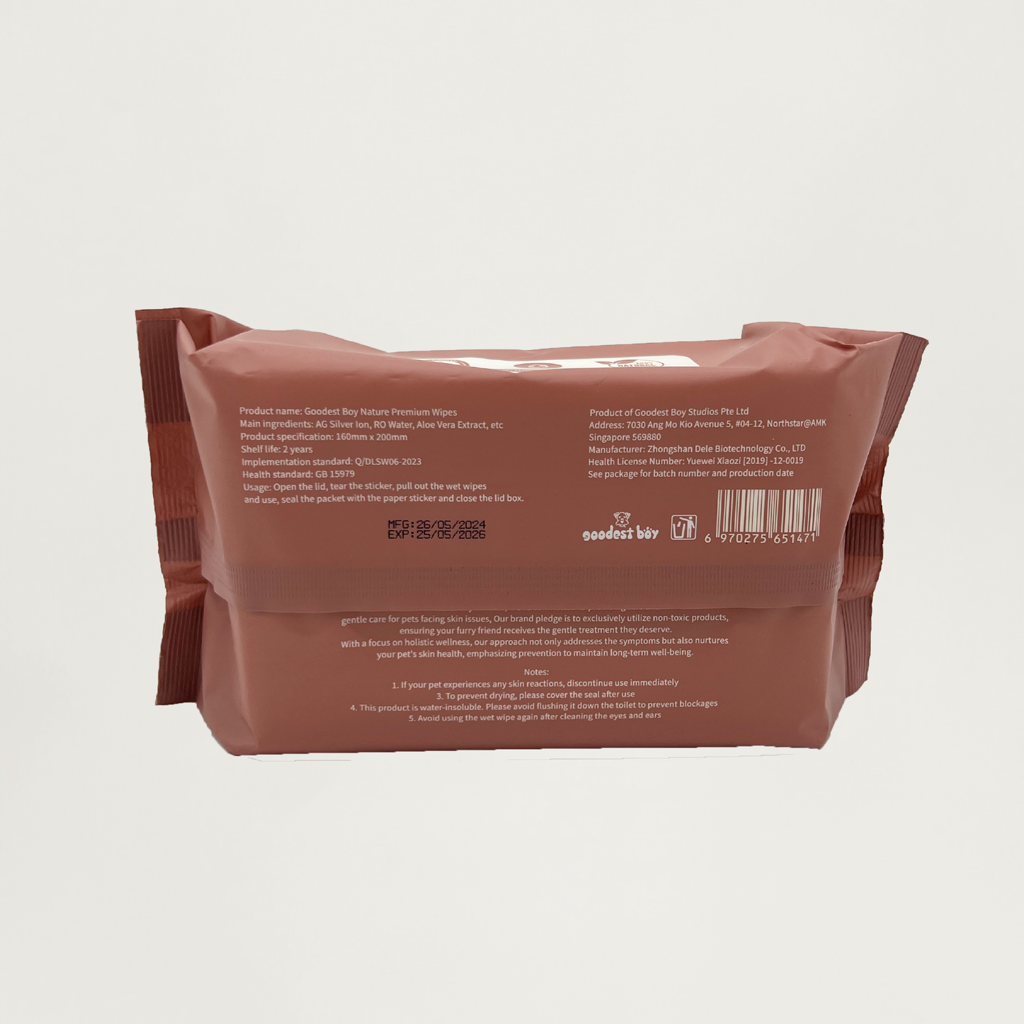 Goodest Boy Nature Premium Wipes